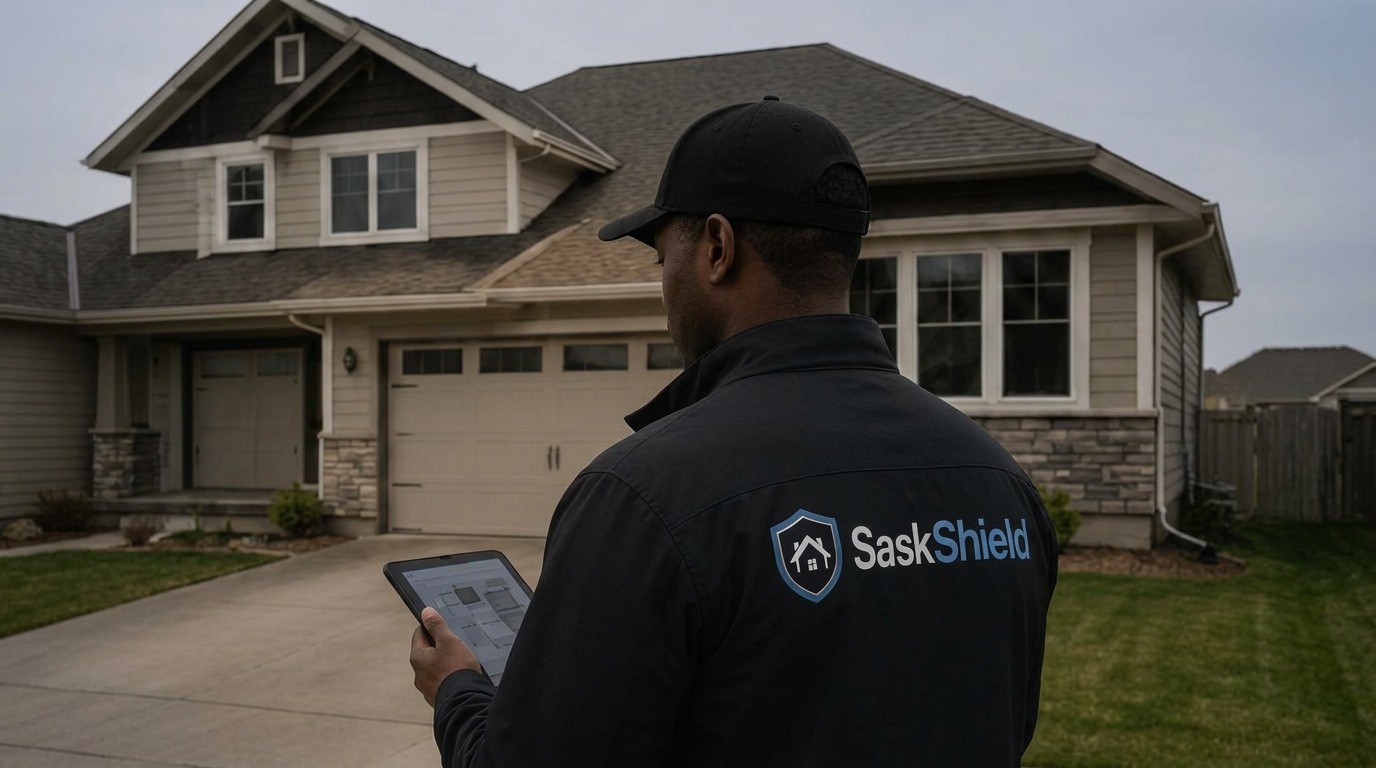 SaskShield Home inspector reviewing a residential property in Saskatoon